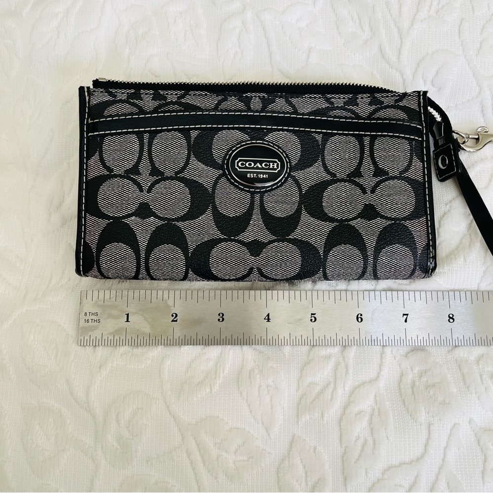 Coach Signature Print Wristlet - Picture 14 of 15